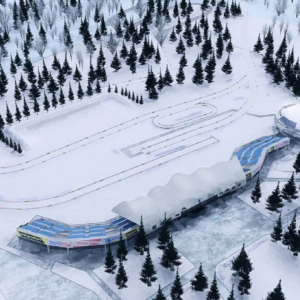 Combined complex for competition cross-country ski & biathlon. The sixth stage of construction. The access roads.